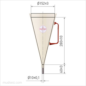 Marsh cone according to BS EN 445